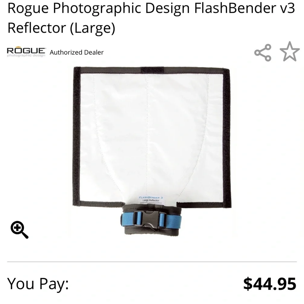 Rogue v3 Flashbender Photography OCF dash Modifier